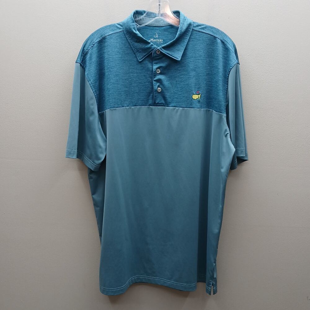 Masters Tech Men’s Colorblock Sports Golf Polo Shirt Heather Size Large ANGC